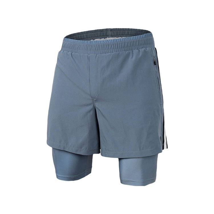 Gym Shorts 2 in 1 Polyester Quick Dry Outdoor Compression Shorts Running Fitted Mens Sports Shorts